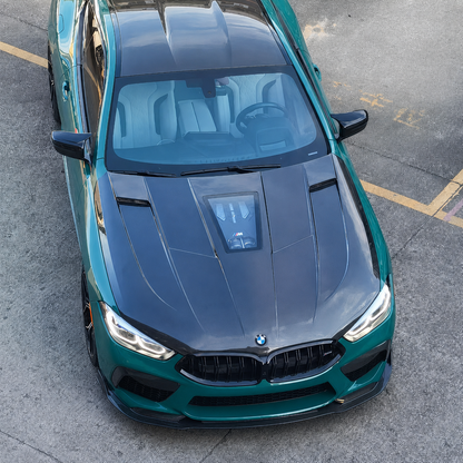 2019+ BMW 8-Series/M8 Glass Engine Cover Carbon Fiber Hood | G14/G15/G16/F91/F92/F93