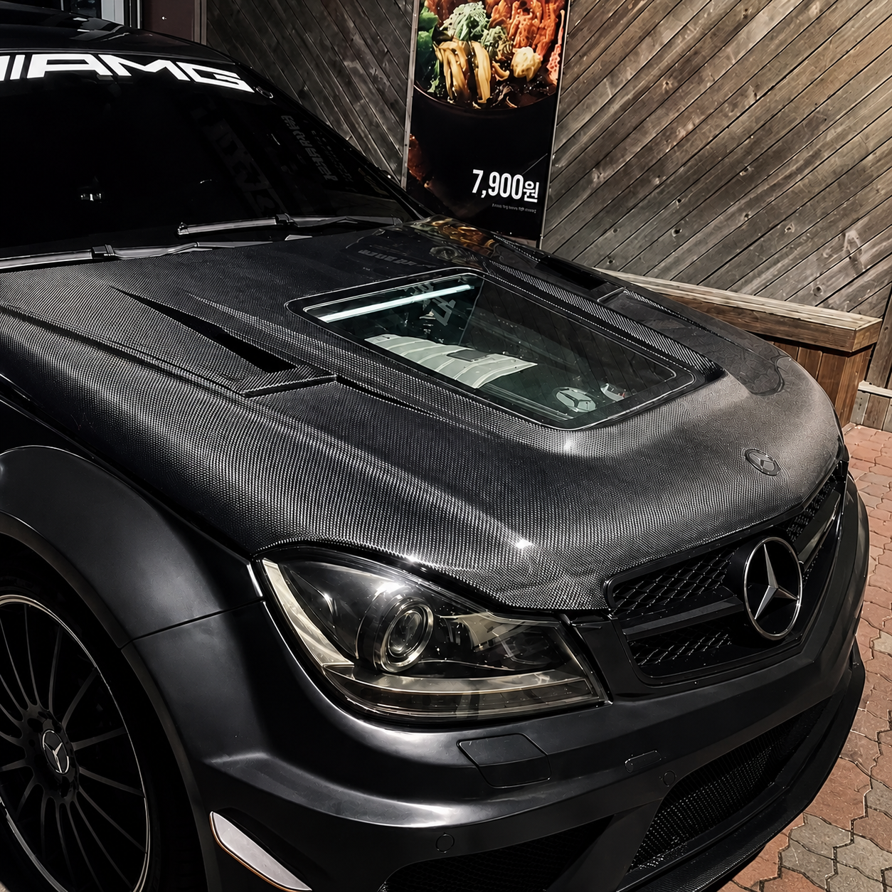 2016-2022 Mercedes GLC-Class/GLC63 AMG Glass Engine Cover Carbon Hood | X253/C253