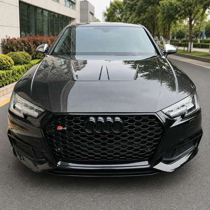 2017-2025 Audi A4/S4/RS4 V2 Style Carbon Fiber Hood | B9/B9.5