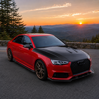 2017-2025 Audi A4/S4/RS4 V2 Style Carbon Fiber Hood | B9/B9.5