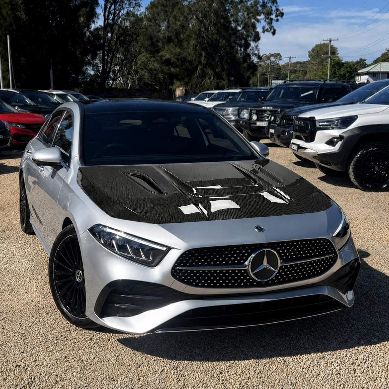 2019-2022 Mercedes A-Class/A35/A45 AMG TK Style Carbon Fiber Hood | V177/W177