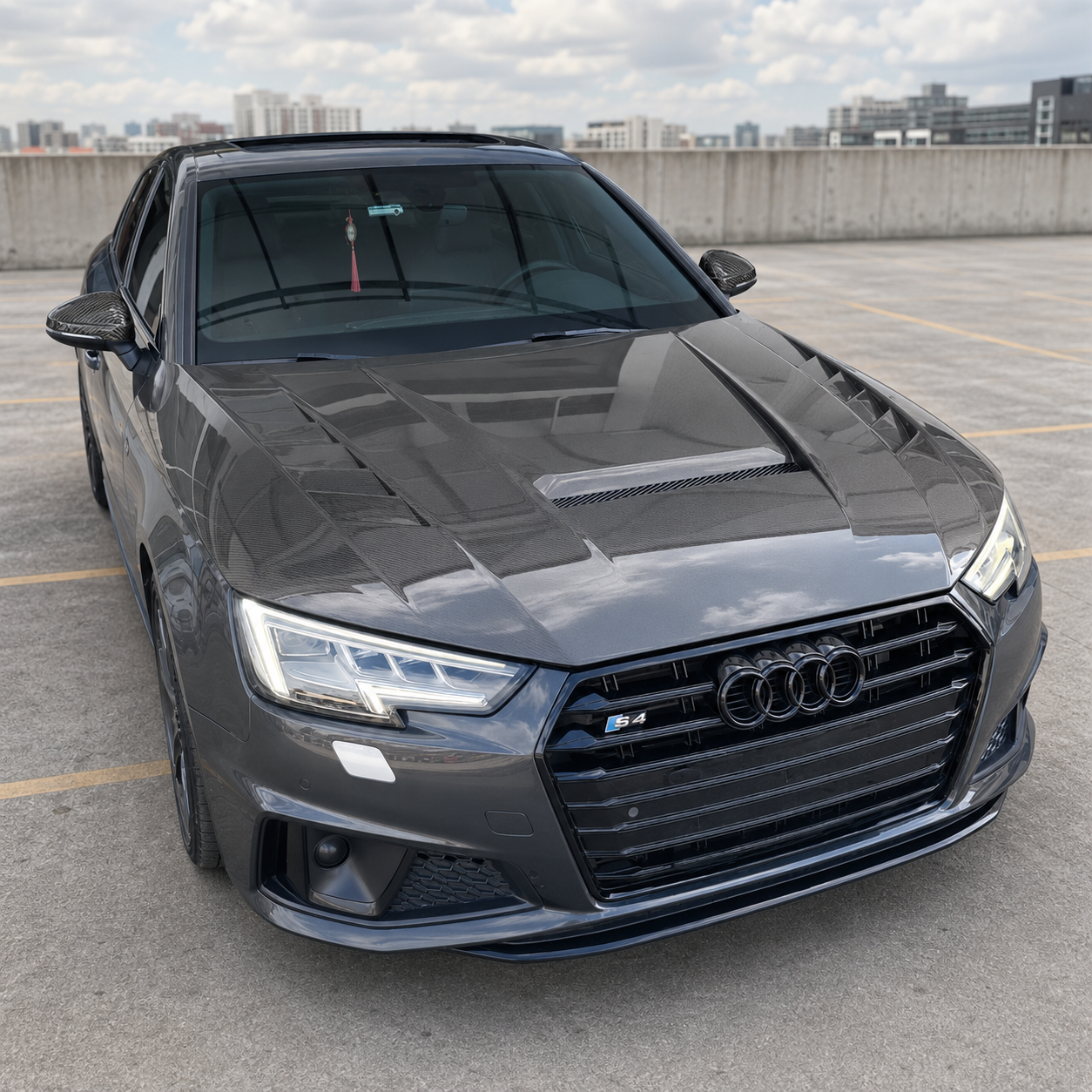 2017-2025 Audi A4/S4/RS4 V Style Carbon Fiber Hood | B9/B9.5