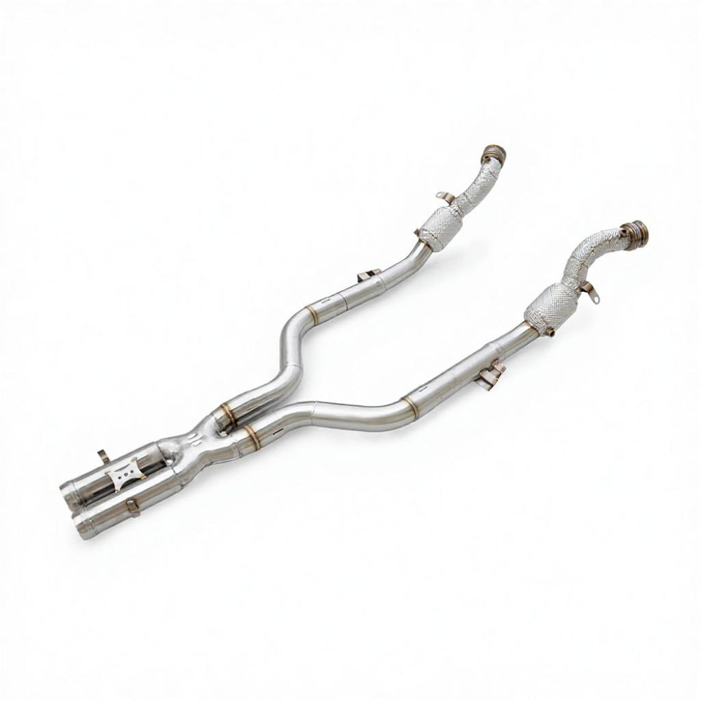 2004-2006 Mercedes SL65 AMG Downpipes | R230 Yes Heat Shield / Racing Downpipe (No Cat) Downpipes
