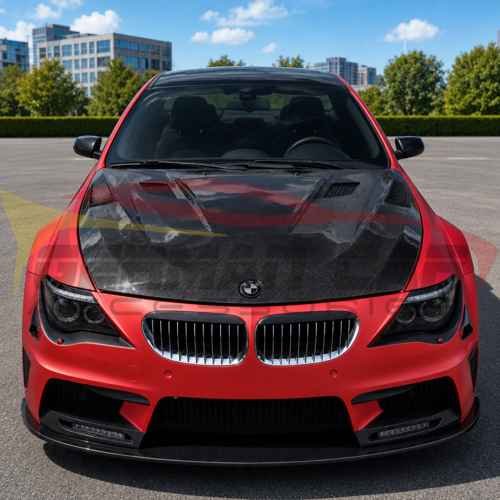 2004-2010 BMW 6-Series/M6 GTR Style Carbon Fiber Hood | E63/E64 - Front Hood