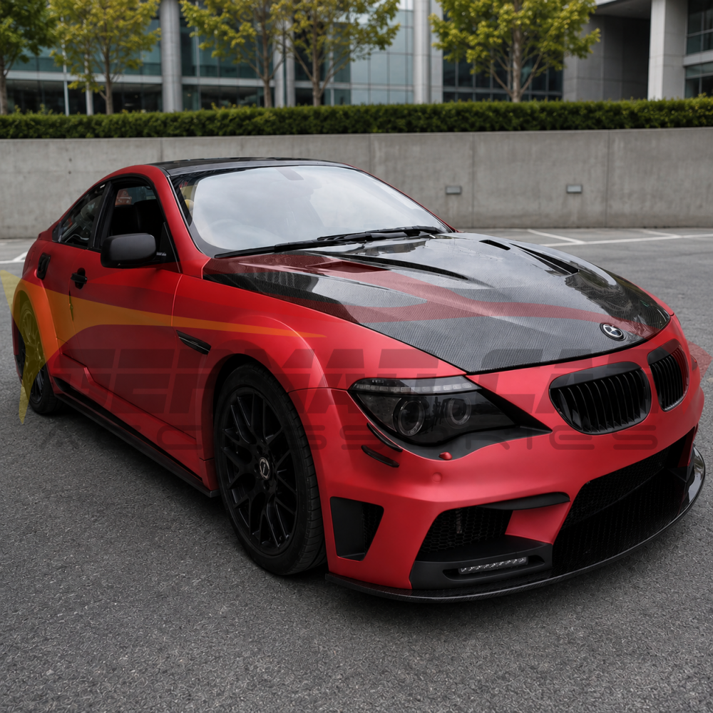 2004-2010 BMW 6-Series/M6 GTR Style Carbon Fiber Hood | E63/E64 - Front Hood