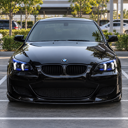 2004-2010 BMW 5-Series/M5 Yellow-White DRL Laser Snake Eye Style LED Headlights | E60/E61