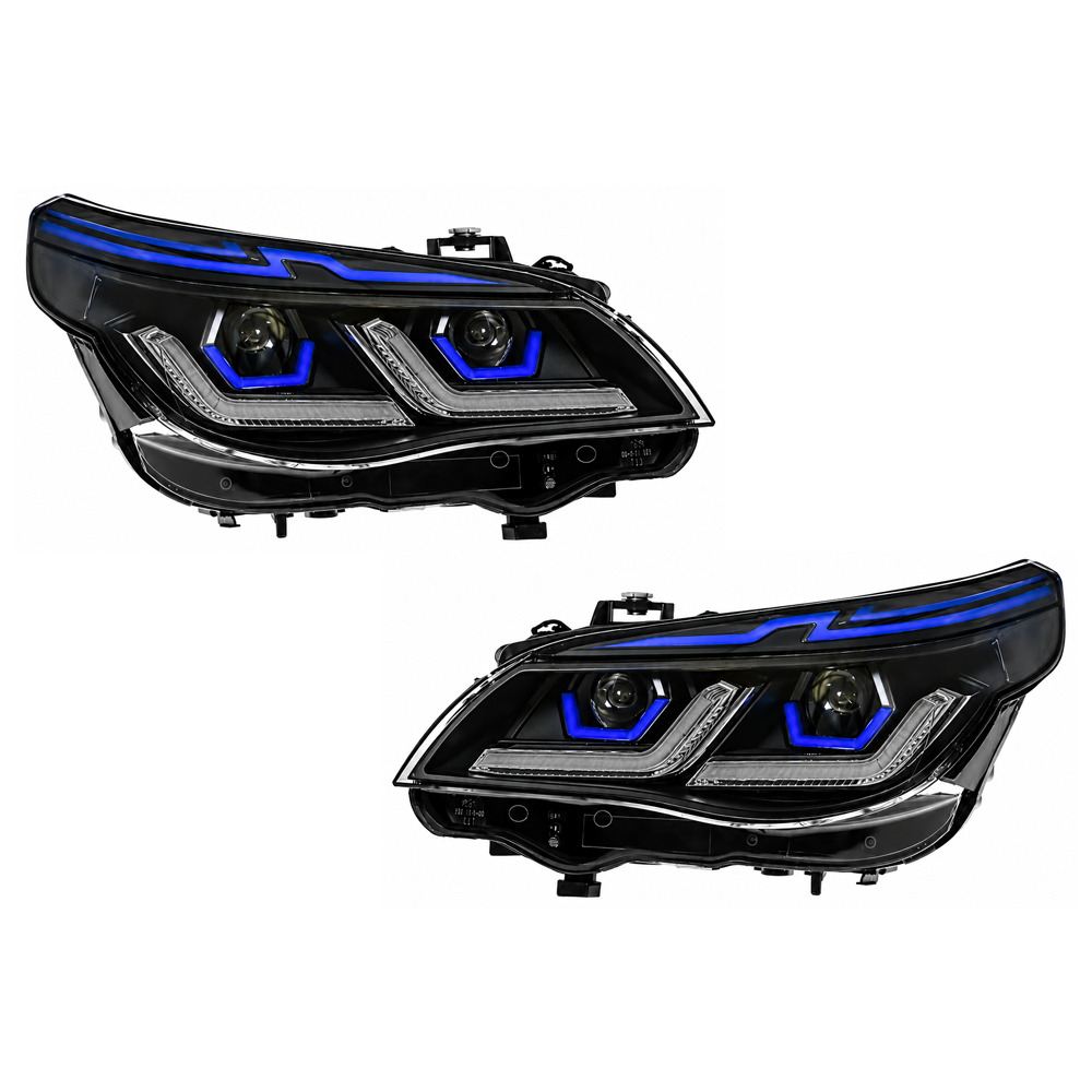 2004-2010 BMW 5-Series/M5 White DRL Laser Ikon Style LED Headlights | E60/E61