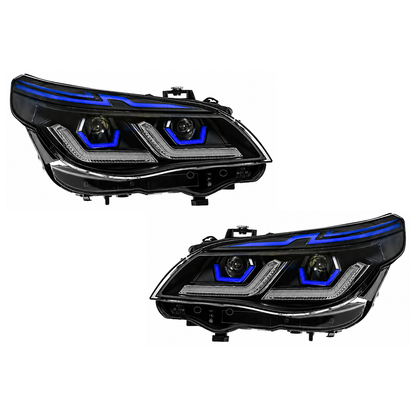 2004-2010 BMW 5-Series/M5 White DRL Laser Ikon Style LED Headlights | E60/E61