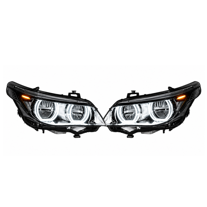 2004-2010 BMW 5-Series/M5 Yellow-White DRL Ikon Style LED Headlights | E60/E61