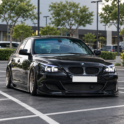 2004-2010 BMW 5-Series/M5 Yellow-White DRL Laser Snake Eye Style LED Headlights | E60/E61