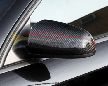 2005-2008 Audi A4/S4/RS4 Carbon Fiber Mirror Caps | B7 A4/S4/RS4 Mirror Caps
