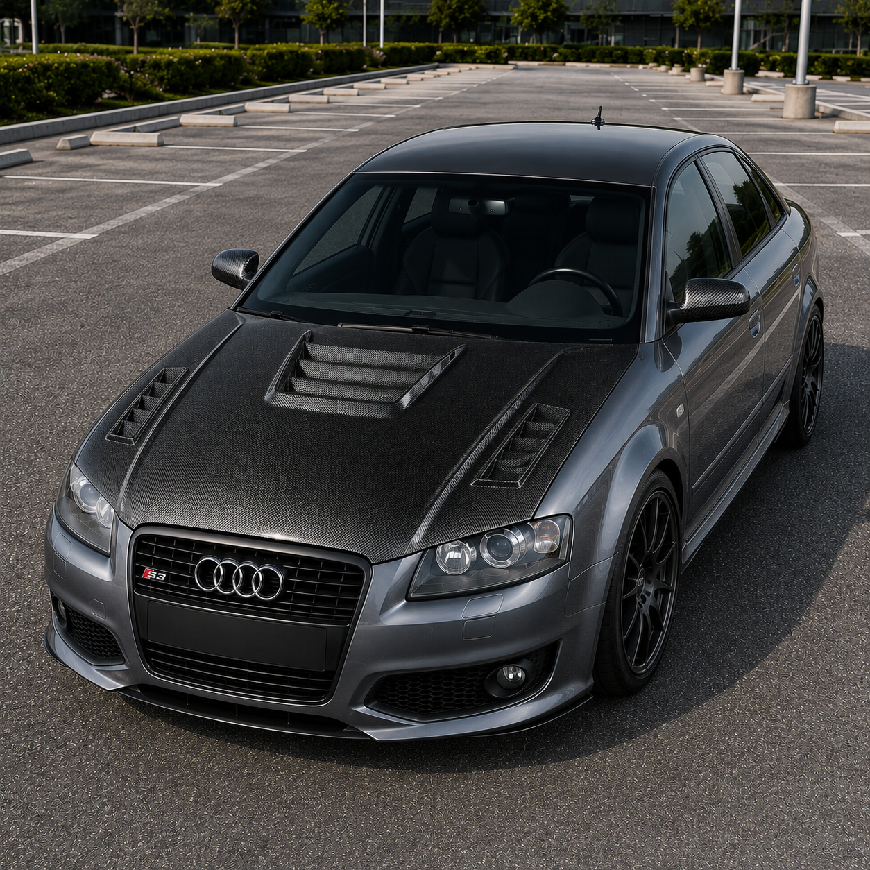 2005-2008 Audi A4/S4/RS4 V Style Carbon Fiber Hood | B7