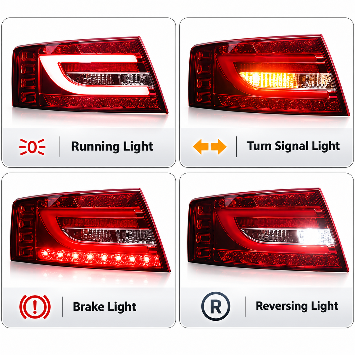2005-2008 Audi A6/S6 Facelift Style LED Taillights | C6