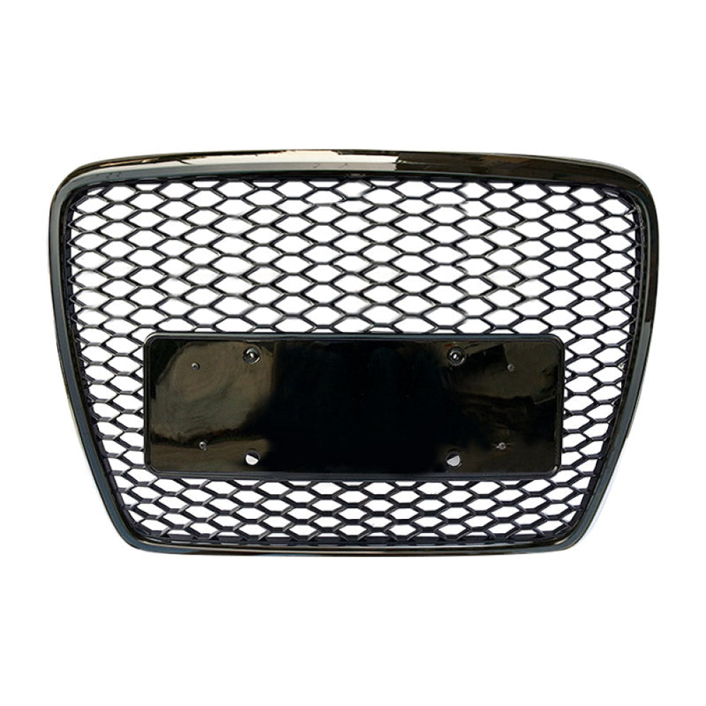 2005-2011 Audi Rs6 Style Honeycomb Grille | C6 A6/S6 Black Frame Mesh Front Grilles