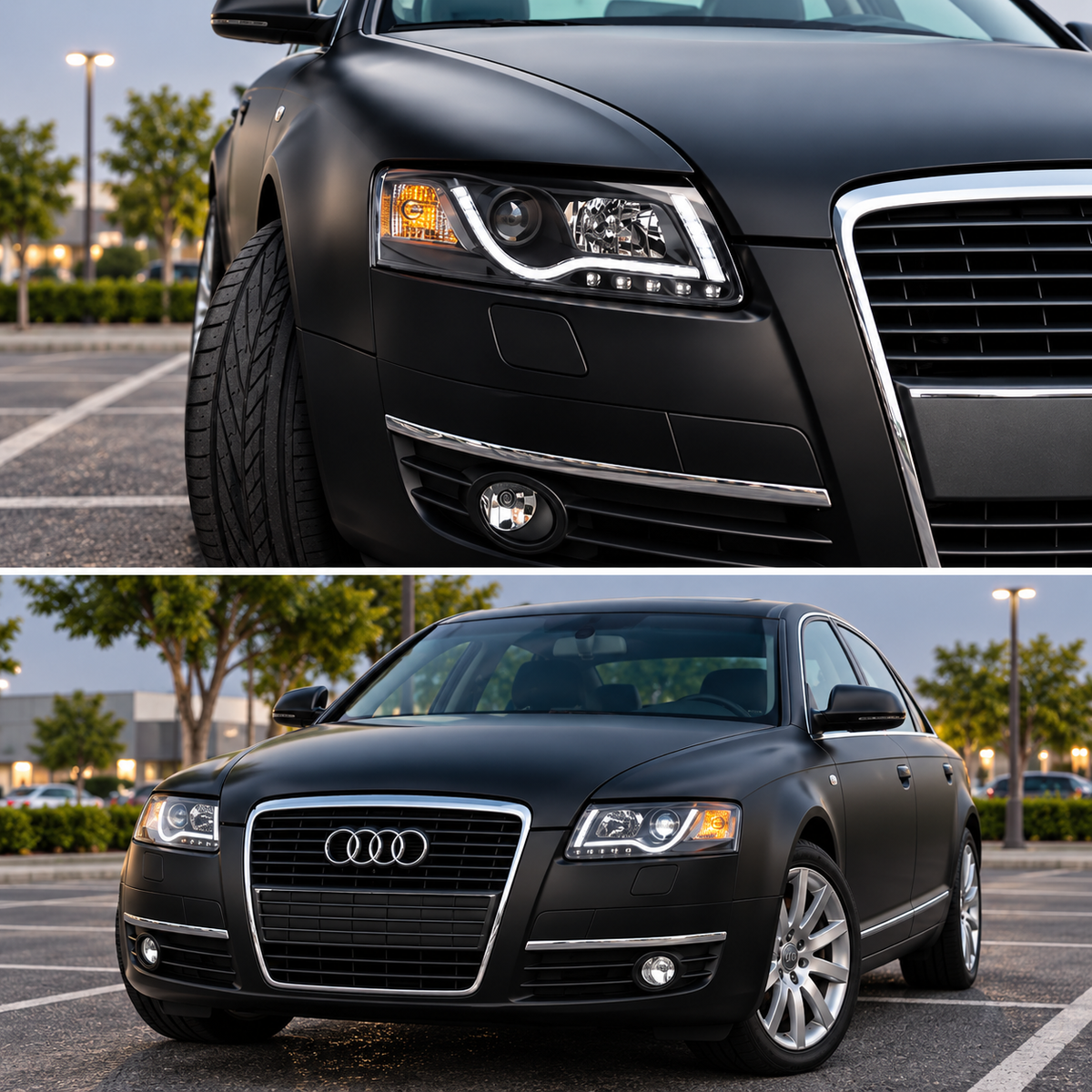 2005-2011 Audi A6/S6 LED DRL Tube Projector Headlights | C6