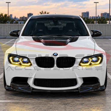 2005-2012 BMW 3-Series/M3 Yellow-White DRL Ikon Style LED Headlights | E90/E91 - Headlights