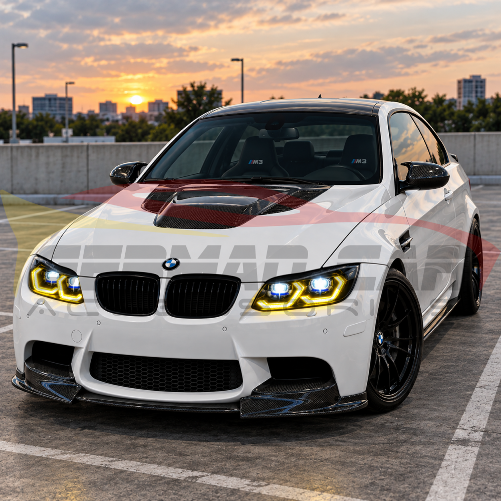 2005-2012 BMW 3-Series/M3 Yellow-White DRL Ikon Style LED Headlights | E90/E91 - Headlights
