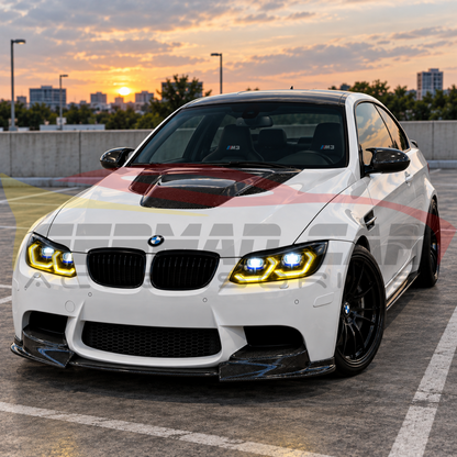 2005-2012 BMW 3-Series/M3 Yellow-White DRL Ikon Style LED Headlights | E90/E91 - Headlights