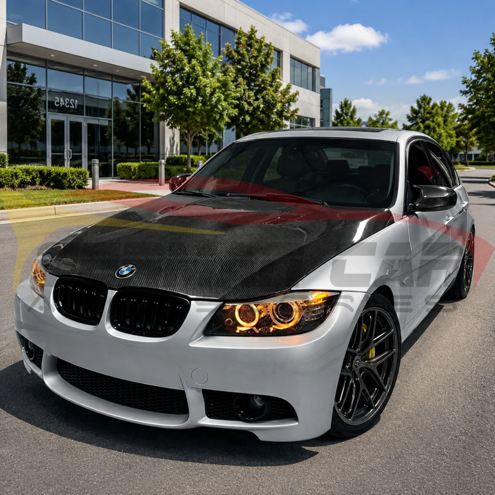 2005-2013 BMW 3-Series/M3 M Style Carbon Fiber Hood | E90/E92 - Front Hood