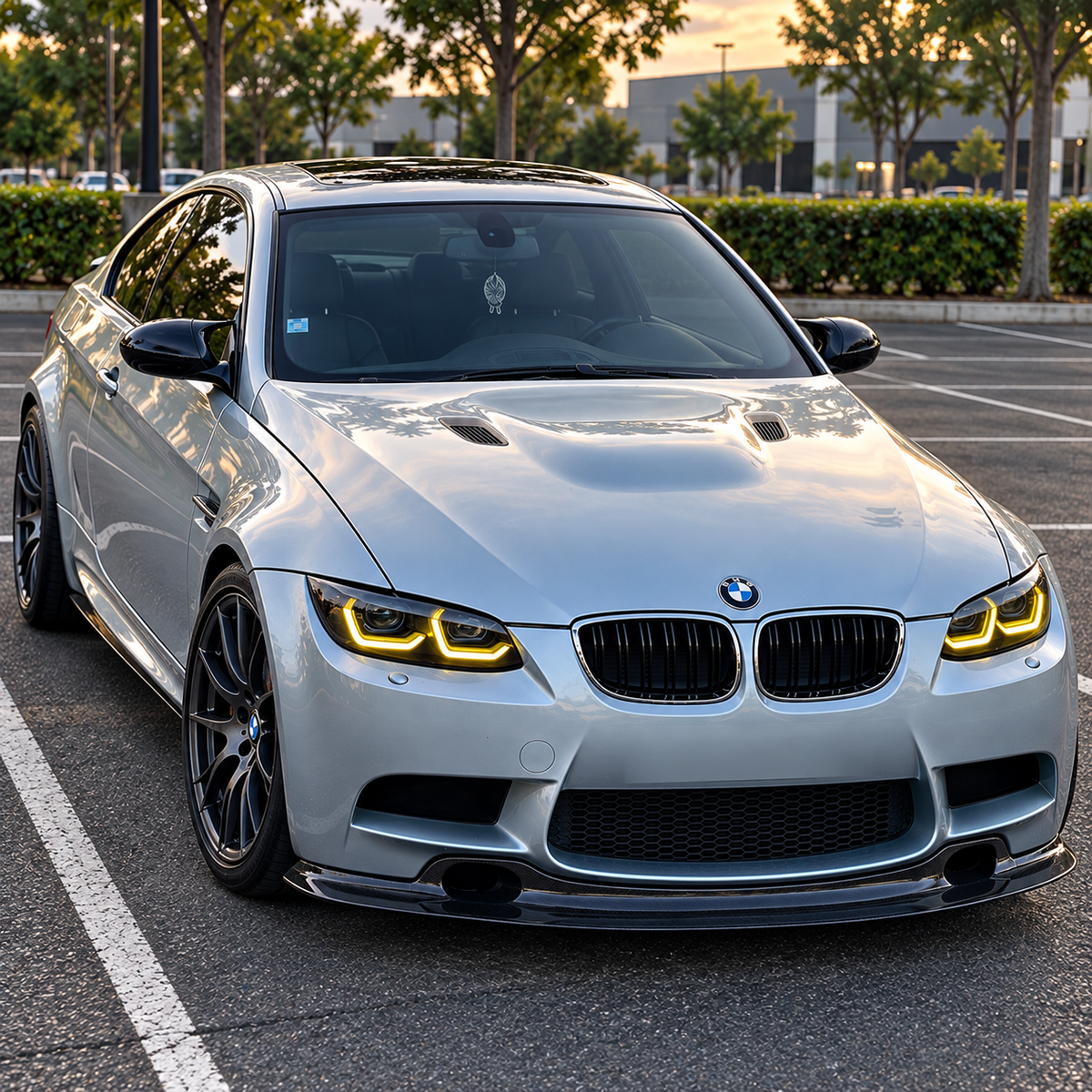 2006-2010 BMW 3-Series/M3 Yellow-White DRL Ikon Style Headlights | E92/E93 Pre-LCI