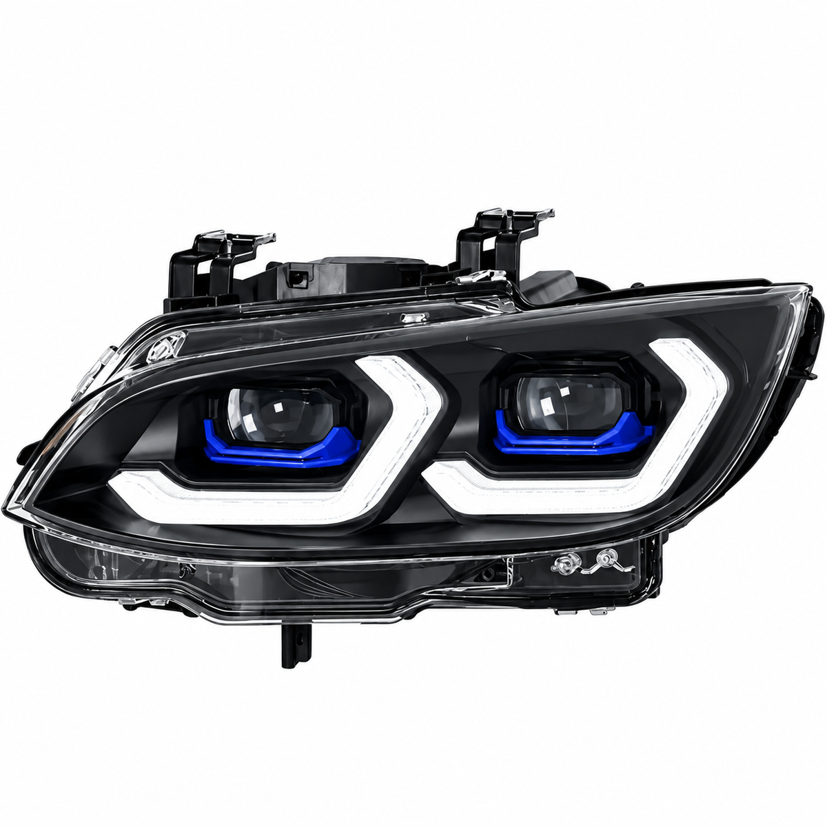 2006-2010 BMW 3-Series/M3 Yellow-White DRL Ikon Style Headlights | E92/E93 Pre-LCI