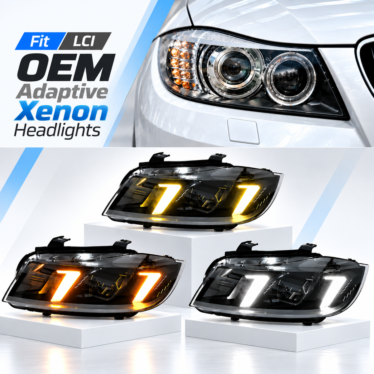 2006-2012 BMW 3-Series/M3 Snake Eye Style Headlights | E90/E91
