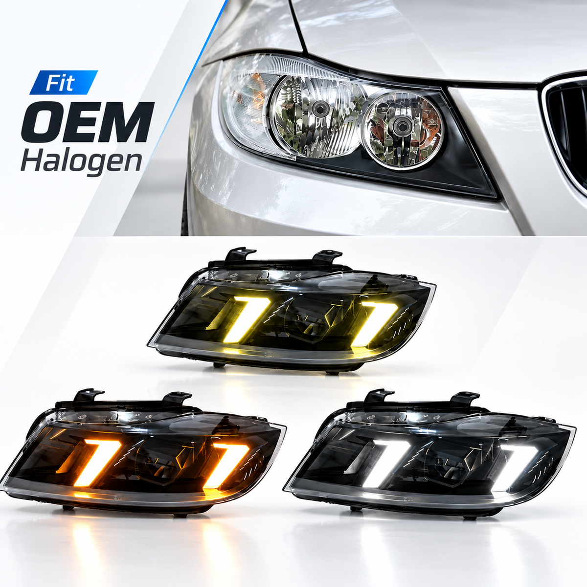 2006-2012 BMW 3-Series/M3 Snake Eye Style Headlights | E90/E91