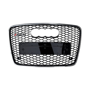 2006-2015 Audi Rsq7 Honeycomb Grille | 4L Q7/Sq7 Black Frame Net With Emblem / Chrome Front Grilles