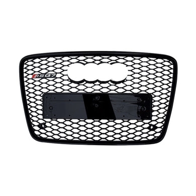 2006-2015 Audi Rsq7 Honeycomb Grille | 4L Q7/Sq7 Chrome Silver Frame Black Net With Emblem / Front