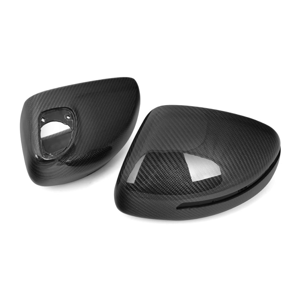 2007-2012 Audi R8 Carbon Fiber Mirror Caps | Gen 1 Mk1 Pre Facelift With Blind Spot Asist