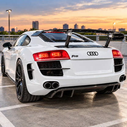 2007-2012 Audi R8 V8 Carbon Fiber Rear Diffuser | T42 MK1 Gen 1 Pre-Facelift