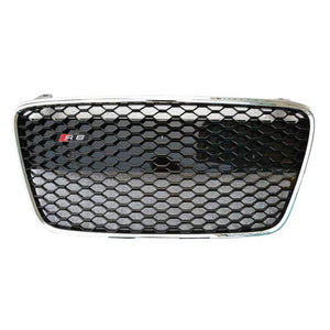 2007-2013 Audi R8 Honeycomb Grille | Mk1 Pre Facelift Chrome Silver Frame Black Net Front Grilles