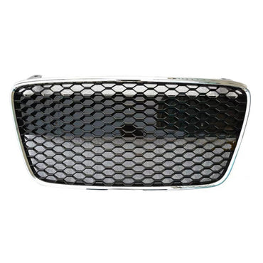 2007-2013 Audi R8 Style Honeycomb Grille | Mk1 Pre Facelift Chrome Silver Frame Black Mesh Front