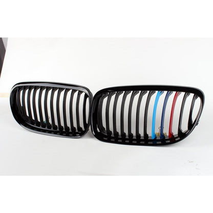 2007-2013 Bmw M3 Kidney Grilles | E90/e92/e93 Gloss Black With M Stripe / E90 (Sedan)