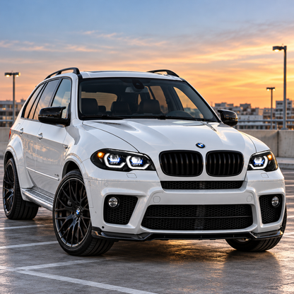 2007-2013 BMW X5/X5M Yellow-White G05 Laser Style LED Headlights | E70