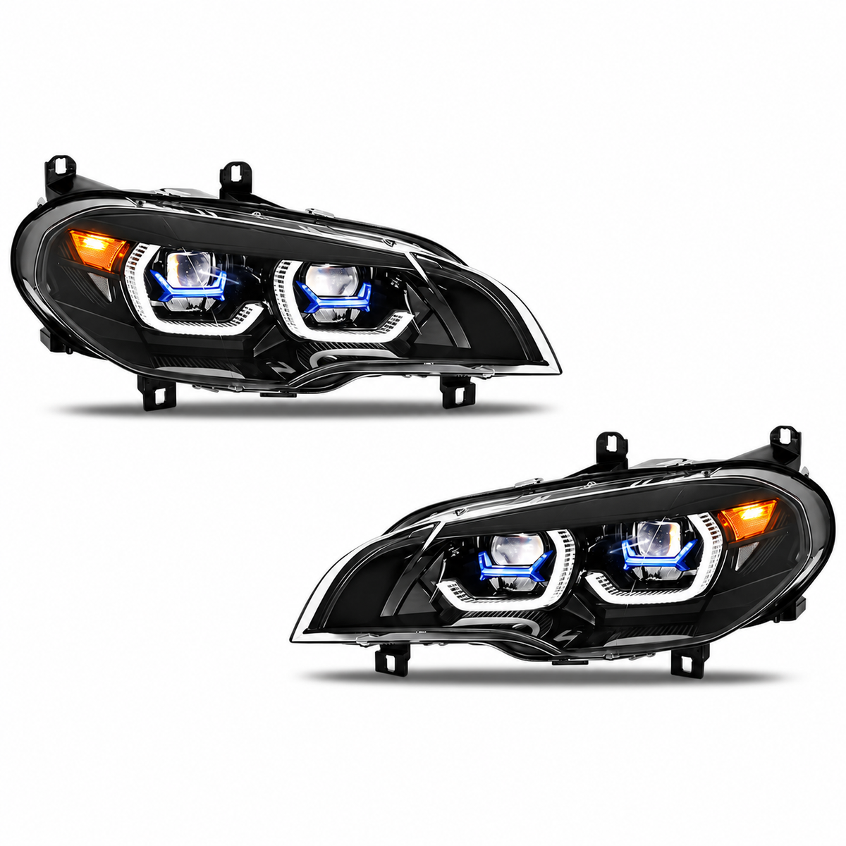 2007-2013 BMW X5/X5M Yellow-White G05 Laser Style LED Headlights | E70