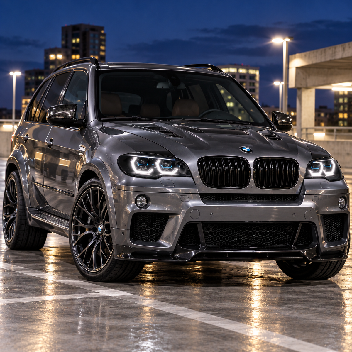 2007-2013 BMW X5/X5M Yellow-White G05 Laser Style LED Headlights | E70