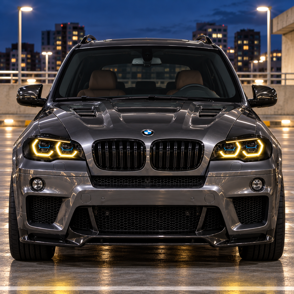 2007-2013 BMW X5/X5M Yellow-White G05 Laser Style LED Headlights | E70