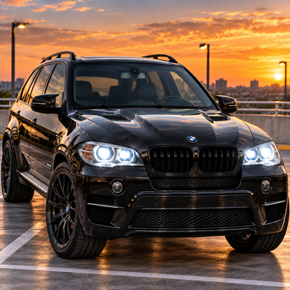 2007-2013 BMW X5/X5M Yellow-White Laser Style LED Headlights | E70