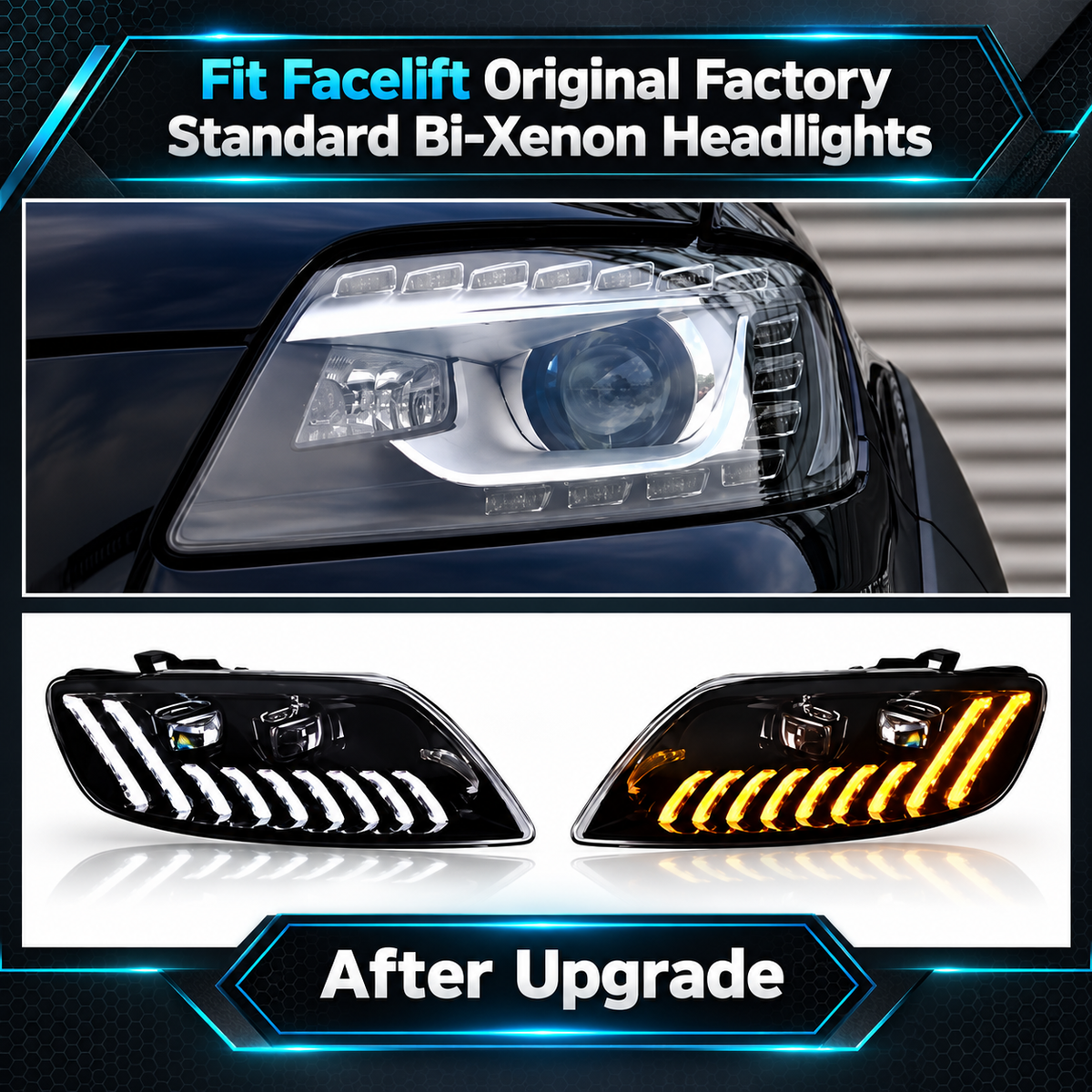 2007-2015 Audi Q7 Matrix Style LED Headlights | 4L