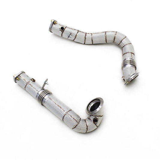2008-2010 BMW 535i/535xi Downpipes | E60/E61 Yes Heat Shield / Racing Downpipe (No Cat) Downpipes