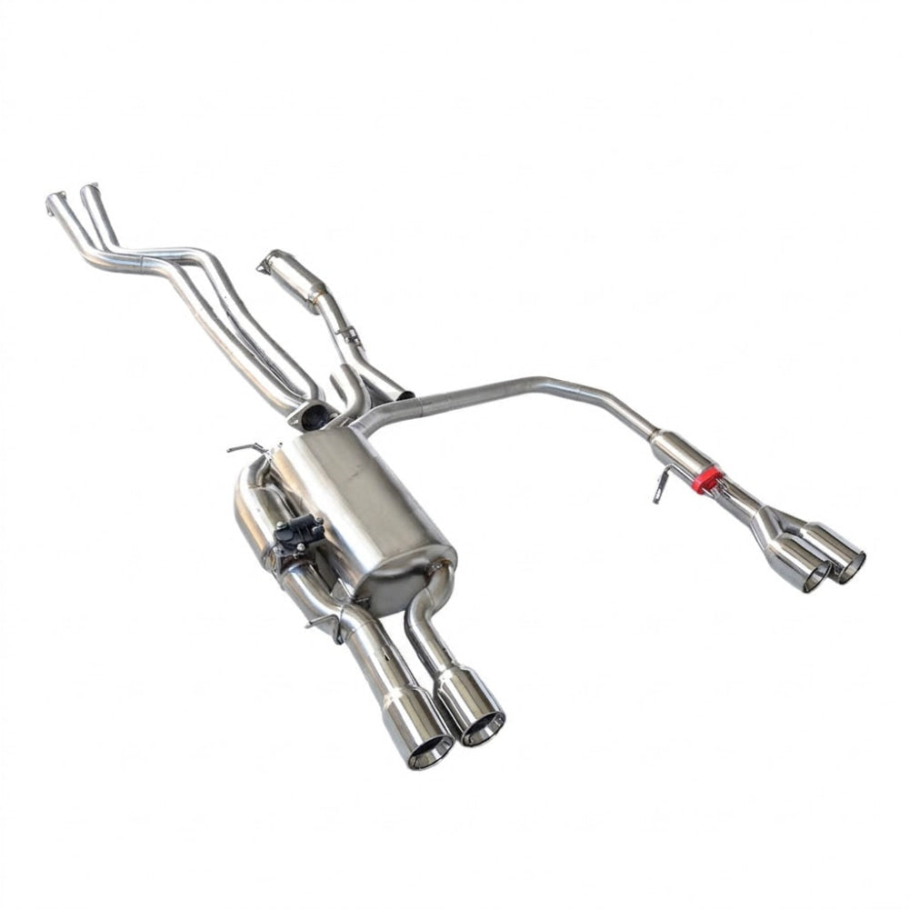 2008-2010 BMW 535i 535xi Valved Sport Exhaust System I E60 - Stainless Steel Exhaust / Chrome Tips / Axleback Only