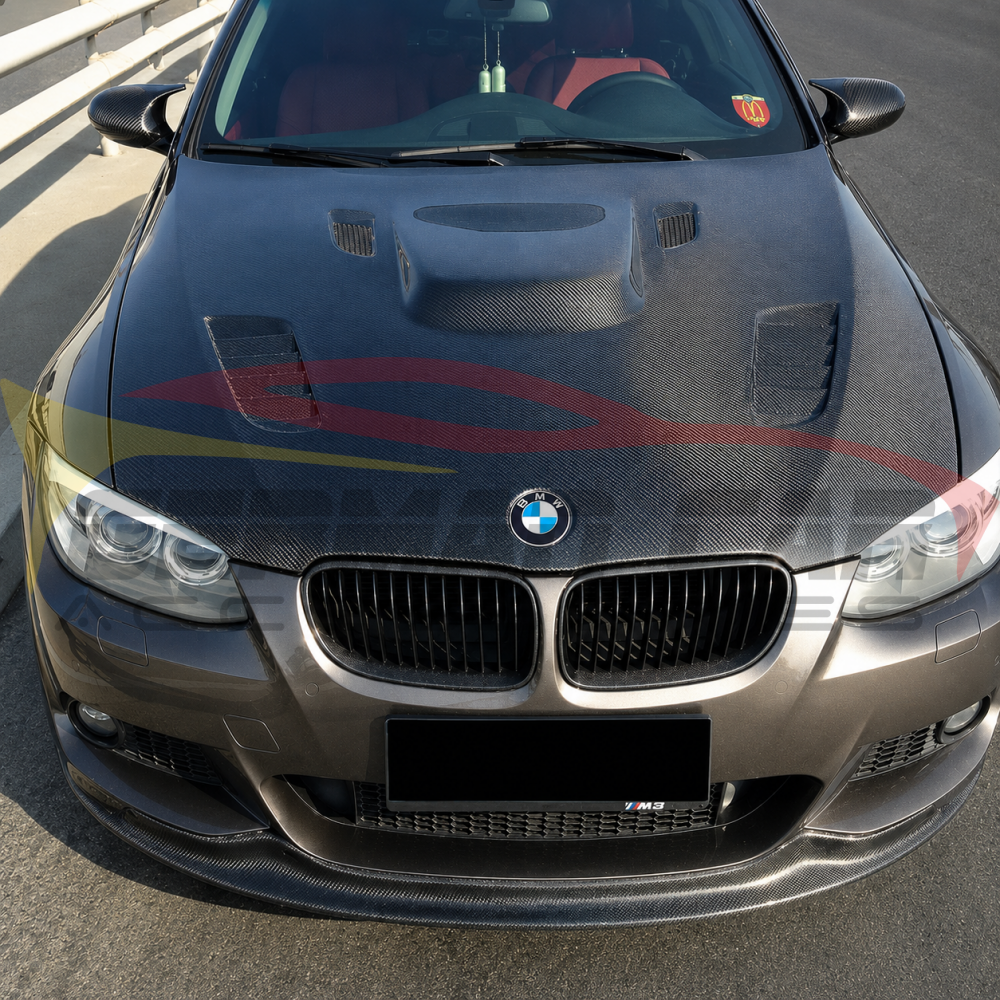 2008-2011 BMW 3-Series V Style Carbon Fiber Hood | E92/E93 Pre-LCI - Front Hood