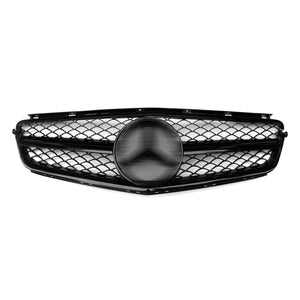 2008-2011 Mercedes-Benz C63 Amg Style Front Grille | W204 Gloss Black Frame Net / Chrome Mercedes