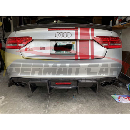 2008-2012 Audi A5/s5 Carbon Fiber Diffuser With Led Brake Light | B8