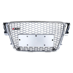 2008-2012 Audi Rs5 Honeycomb Grille | B8 A5/s5 Chrome Silver Frame Net All Mesh No Emblem /