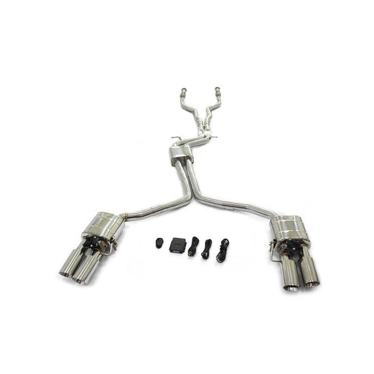 2008-2012 Audi S5 Valved Sport Exhaust System | B8 S5 Coupe Stainless Steel Exhaust / Chrome Tips Exhausts