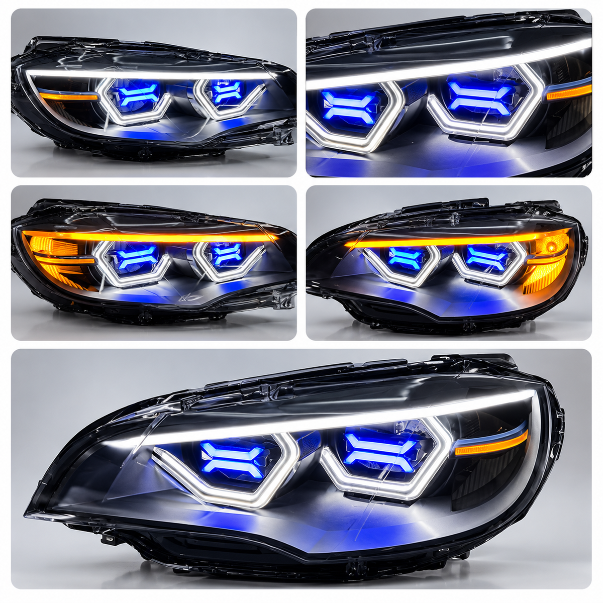 2008-2012 BMW X6/X6M RGB DRL OSS Style LED Headlights | E71 Pre-LCI