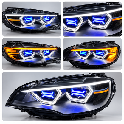 2008-2012 BMW X6/X6M RGB DRL OSS Style LED Headlights | E71 Pre-LCI