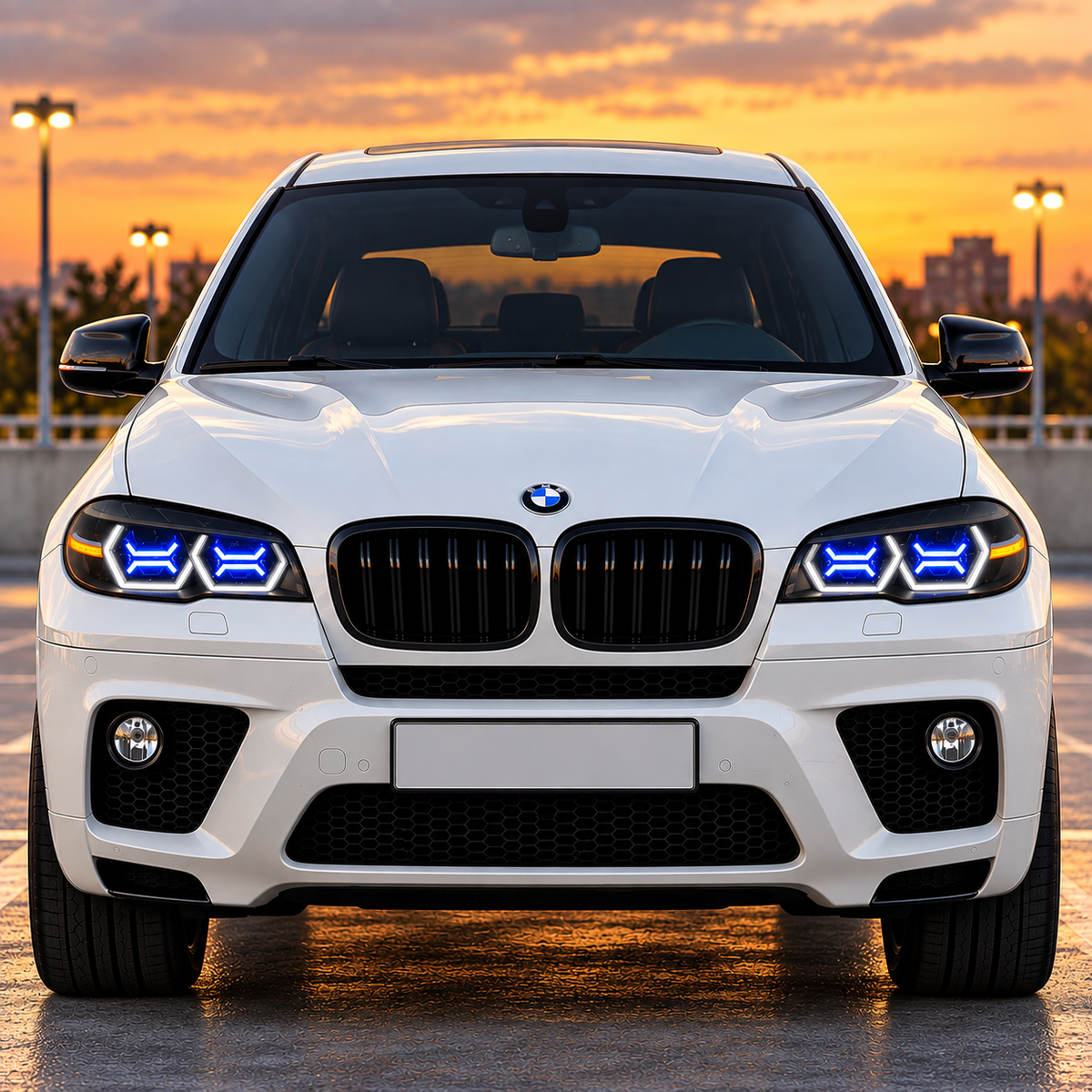 2008-2012 BMW X6/X6M RGB DRL OSS Style LED Headlights | E71 Pre-LCI